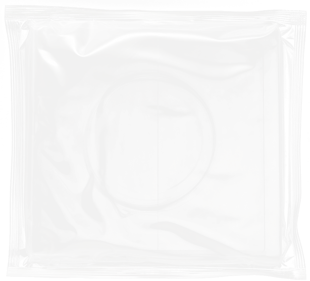 a clear plastic bag on a white background